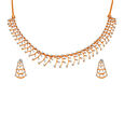 Tanishq 18 KT Diamond Necklace Set for Women 