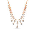 Geometric Diamond Cascade Necklace and Earrings Set 2