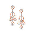 Geometric Diamond Cascade Necklace and Earrings Set 3