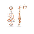 Geometric Diamond Cascade Necklace and Earrings Set 4