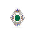 Tanishq 18 Karat Diamond Pendant and Earrings Set for Women 2
