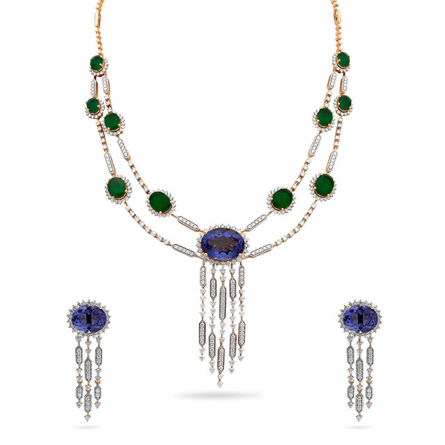 Rejuvenation Cascade Diamond Necklace Set,,hi-res 