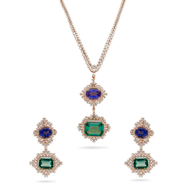 Dewdrop Serenade Diamond Necklace Set,,hi-res 