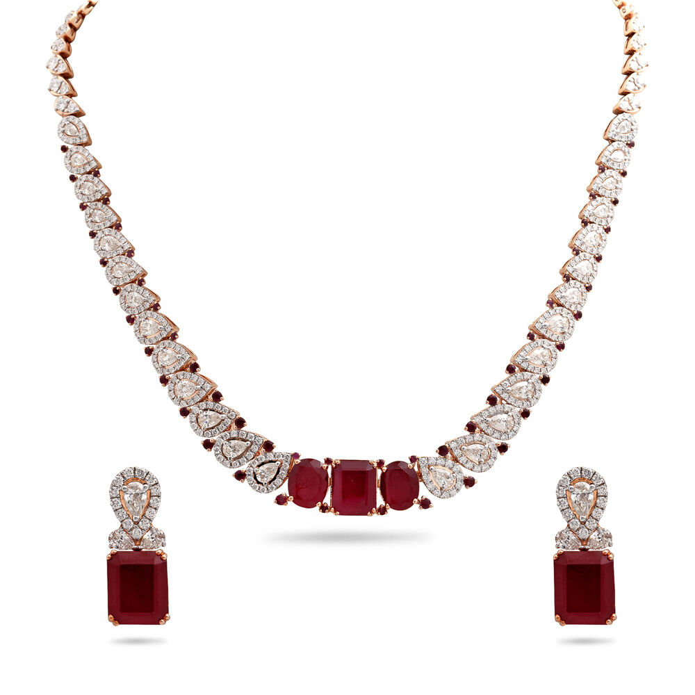 Tanishq ruby necklace sets deals