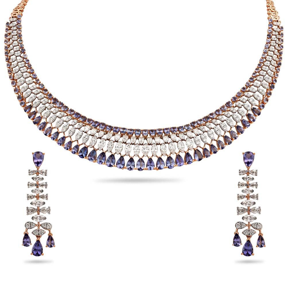 Tanishq diamond necklace design top