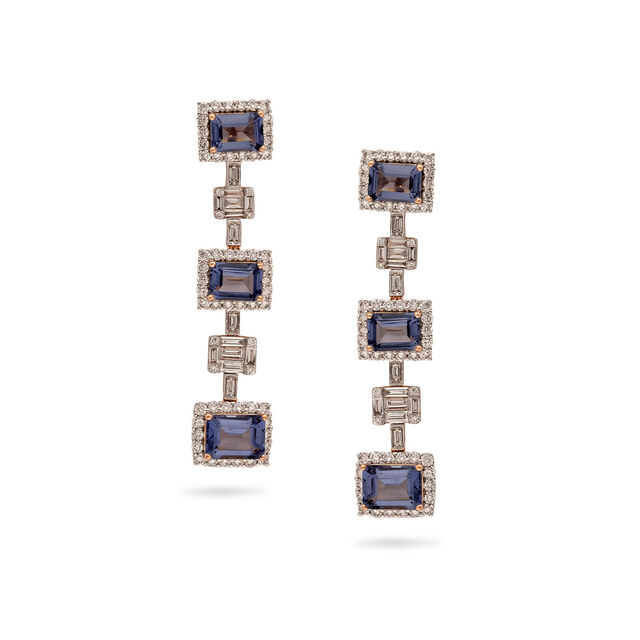 Royal Azure Symphony Gold Necklace and Earring Set,,hi-res 2