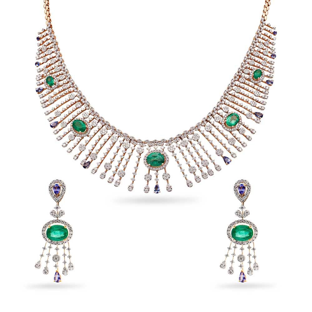 Price of diamond necklace in tanishq clearance