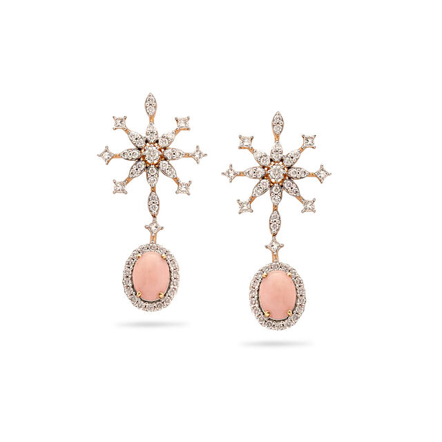 Ethereal Snowfall Gold Necklace and Earring Set,,hi-res 2