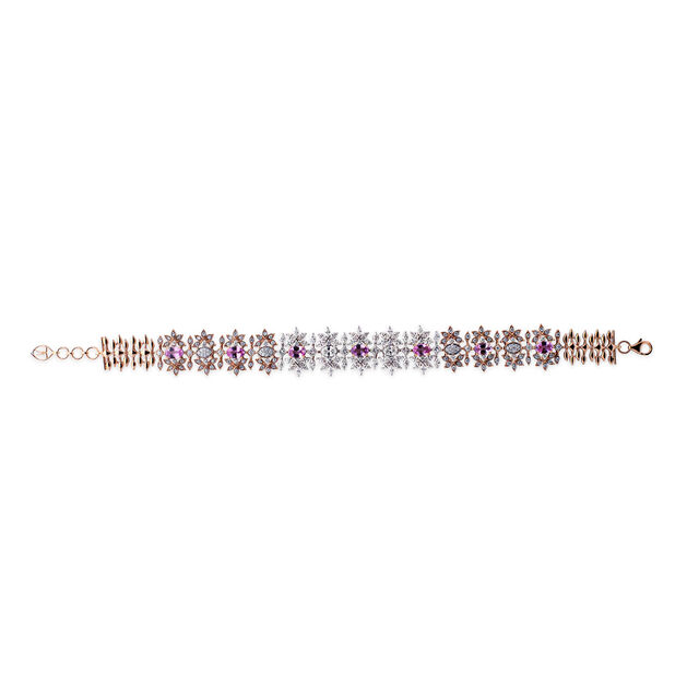 Gleam of Flowers Diamond and Sapphire Bracelet,,hi-res 2