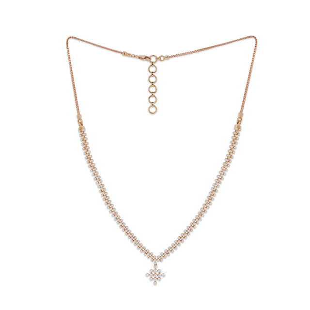 Tanishq 18KT Diamond Necklace for Women 