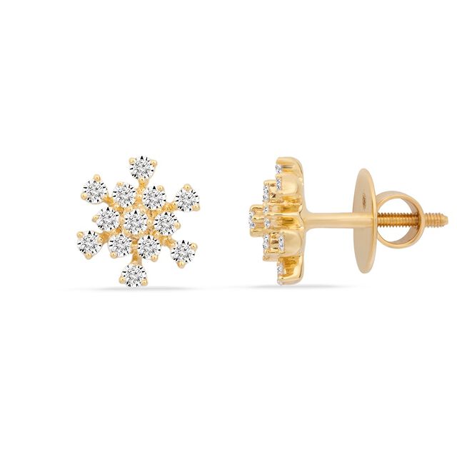 Tanishq 18KT Diamond Stud Earrings for Women 3