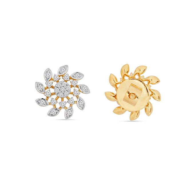 Floral Diamond Stud Earrings 4