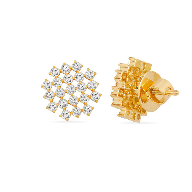 Cluster Diamond Stud Earrings 3