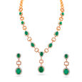 Intricate Rose Gold Necklace Set 