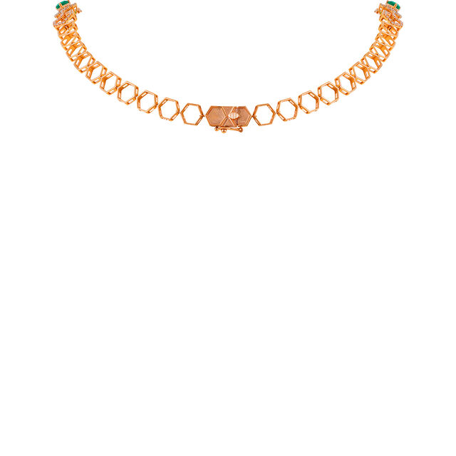 Intricate Rose Gold Necklace Set 4