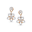 Floral Diamond Necklace and Earrings Set 3