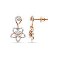 Floral Diamond Necklace and Earrings Set 4