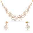 Tanishq 18 Karat Diamond Necklace Set for Women 