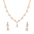 Tanishq 18 Karat Diamond Necklace Set for Women 