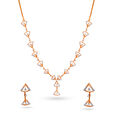 Tanishq 18 Karat Diamond Necklace Set for Women 