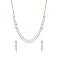 Tanishq 18 Karat Diamond Necklace Set for Women 