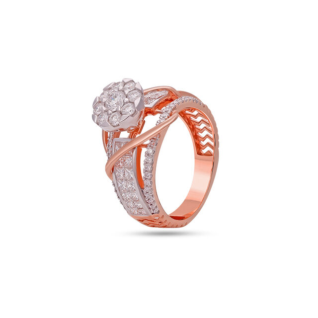 Tanishq 18 Karat Diamond Finger Ring for Women 