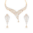 Geometric Diamond Medley Necklace Set 