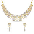 Radiant Diamond Petals Necklace 