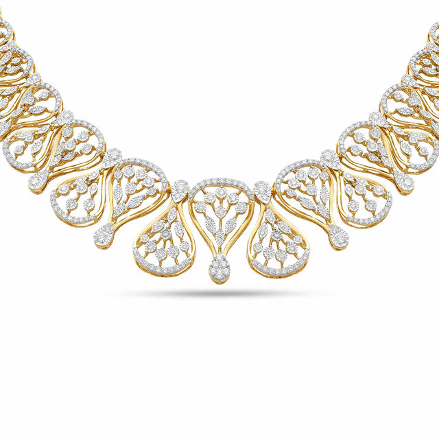 Radiant Diamond Petals Necklace 2