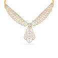 Geometric Leaf Diamond Necklace Set 2