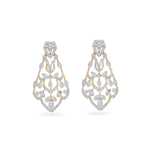 Geometric Leaf Diamond Necklace Set 4