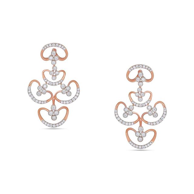 Elegant Filigree Diamond Necklace Set 5