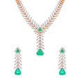 Emerald and Diamond Necklace Set 