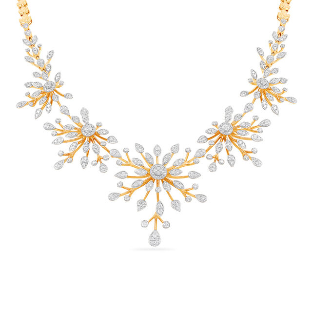 Enchanted Diamond Floral and Leaf Necklace Set 5