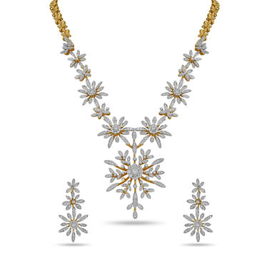 Floral Fantasy Diamond Necklace Set