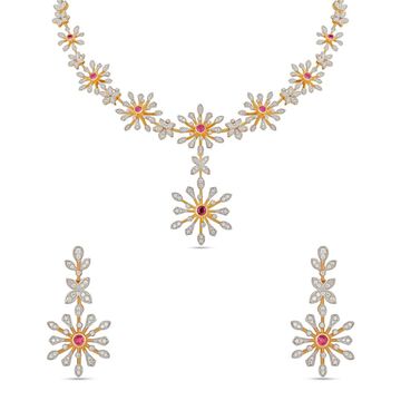 Geometric Floral Diamond Set