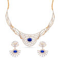 Tanishq 18 Karat Diamond Necklace Set for Women 