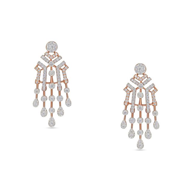 Cascading Diamond Gold Necklace 4