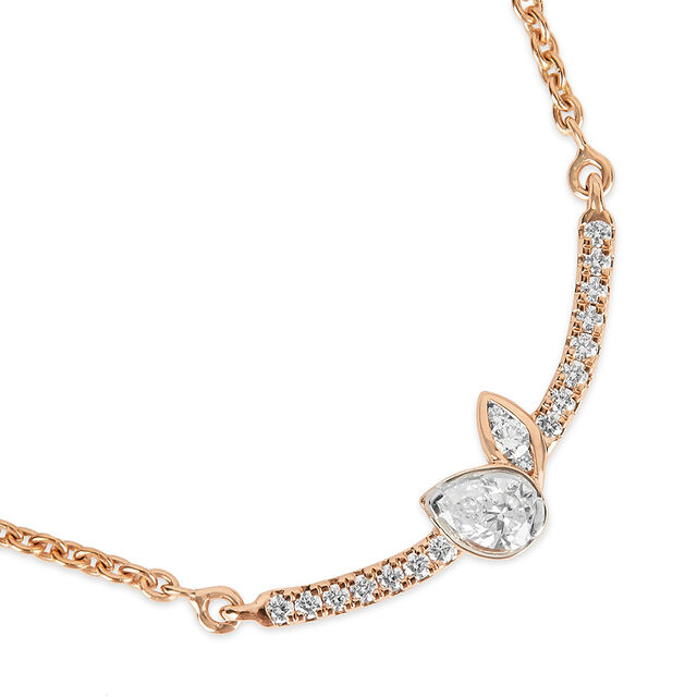 Tanishq 18KT Diamond Pendant with Chain and Earrings Set for Women 2