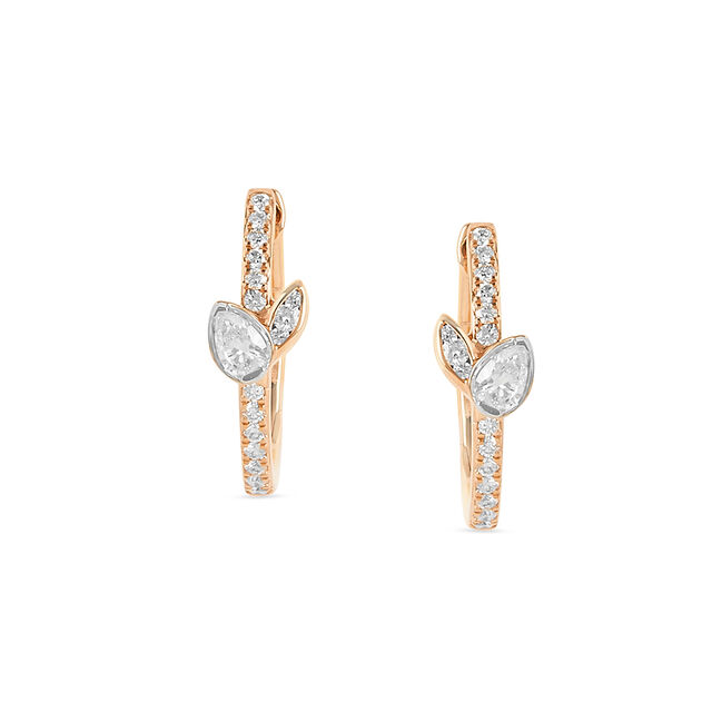 Tanishq 18KT Diamond Pendant with Chain and Earrings Set for Women 4