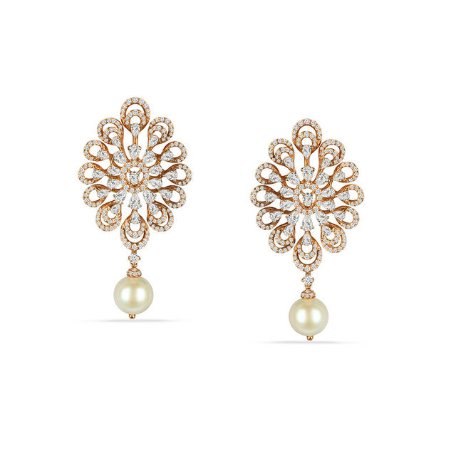 Tanishq 18KT Diamond Drop Earrings for Women