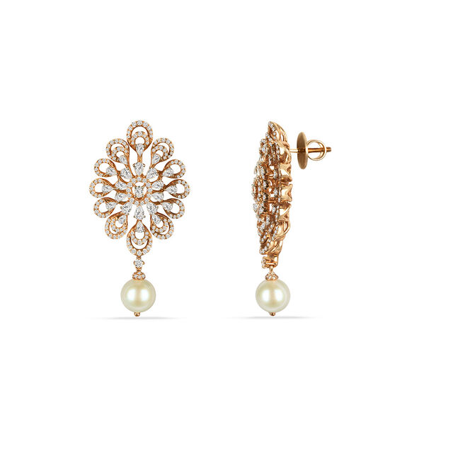 Tanishq 18KT Diamond Drop Earrings for Women