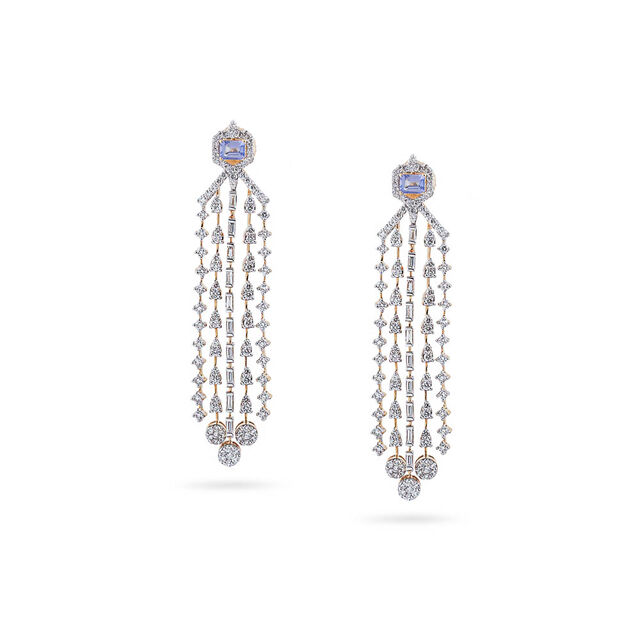Cascading Diamond Glimmer Earrings,,hi-res 