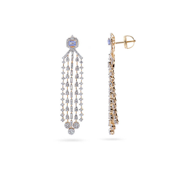 Cascading Diamond Glimmer Earrings,,hi-res 2