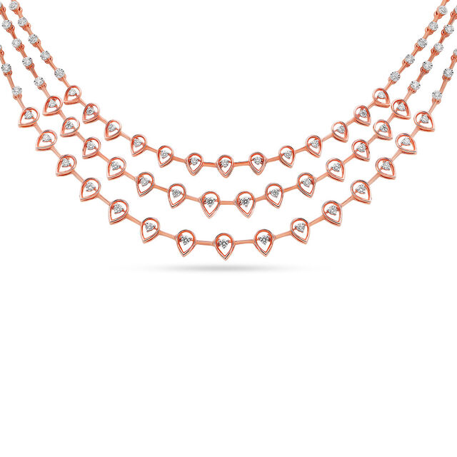 Tanishq 18KT Diamond Necklace Set for Women 2