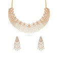 Tanishq 18 KT Diamond Necklace Set for Women 