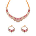 Elegant Arc Motif Ensemble Necklace Set 