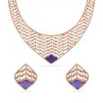 Tanishq 18 Karat Diamond Necklace Set for Women 