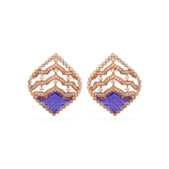 Tanishq 18 Karat Diamond Necklace Set for Women 3