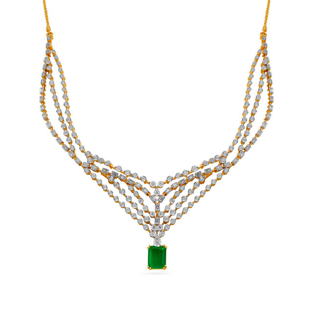 Tanishq 18 Karat Diamond Necklace for Women 